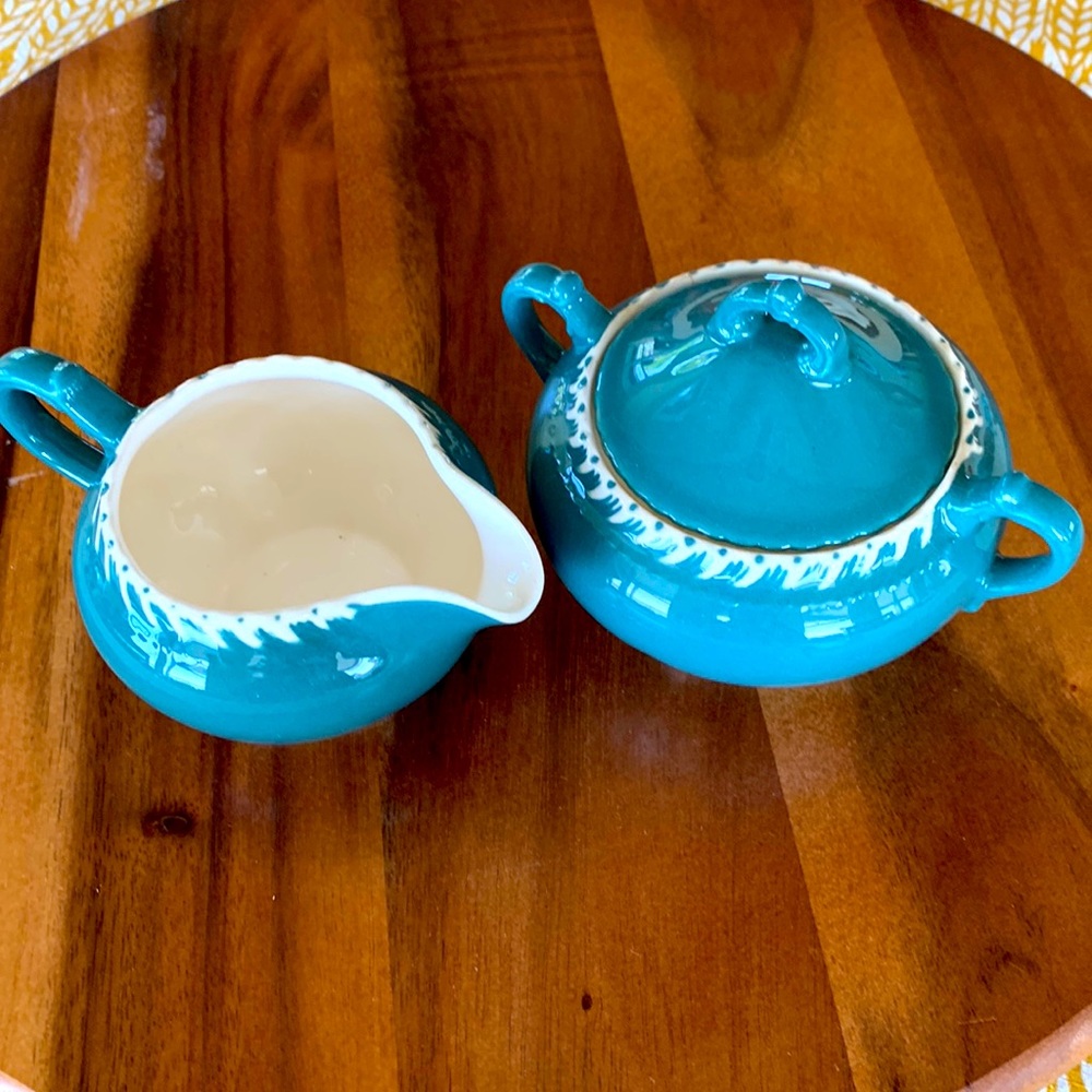 Harker Ware Pottery Cream & Sugar